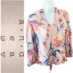 Lavender Peasant  Top 💜🩷🧡🌸